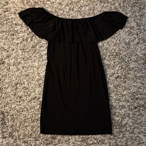 Annalee + Hope Elegant Black Off-Shoulder Dress